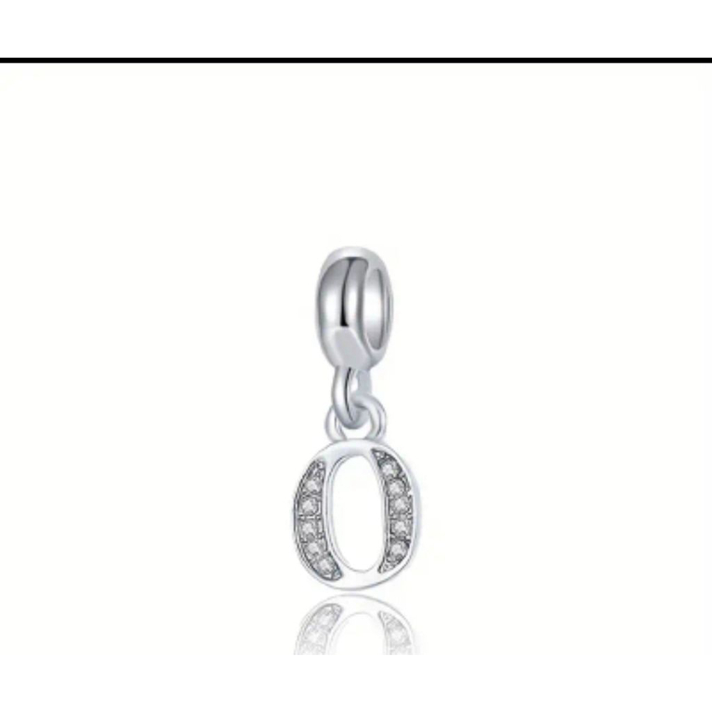 Silver Letter 'O' Charm